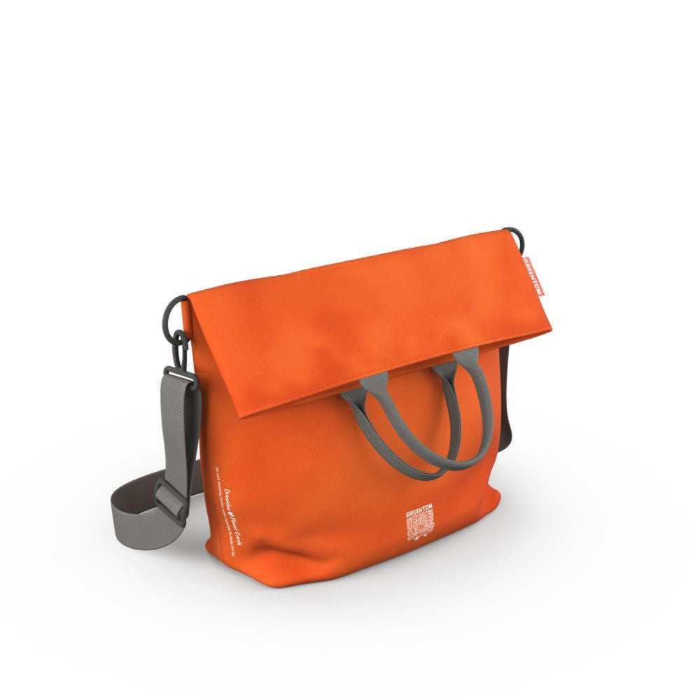 Torba do wózka Greentom Diaper Bag Orange - stylowa, funkcjonalna i pojemna torba dla mamy, idealna na spacery z dzieckiem.