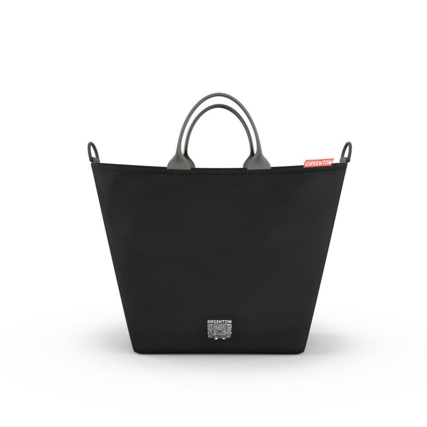 Torba do wózka Greentom Black: pojemna, eko-friendly, z recyklingu, idealna na zakupy i spacery z dzieckiem.