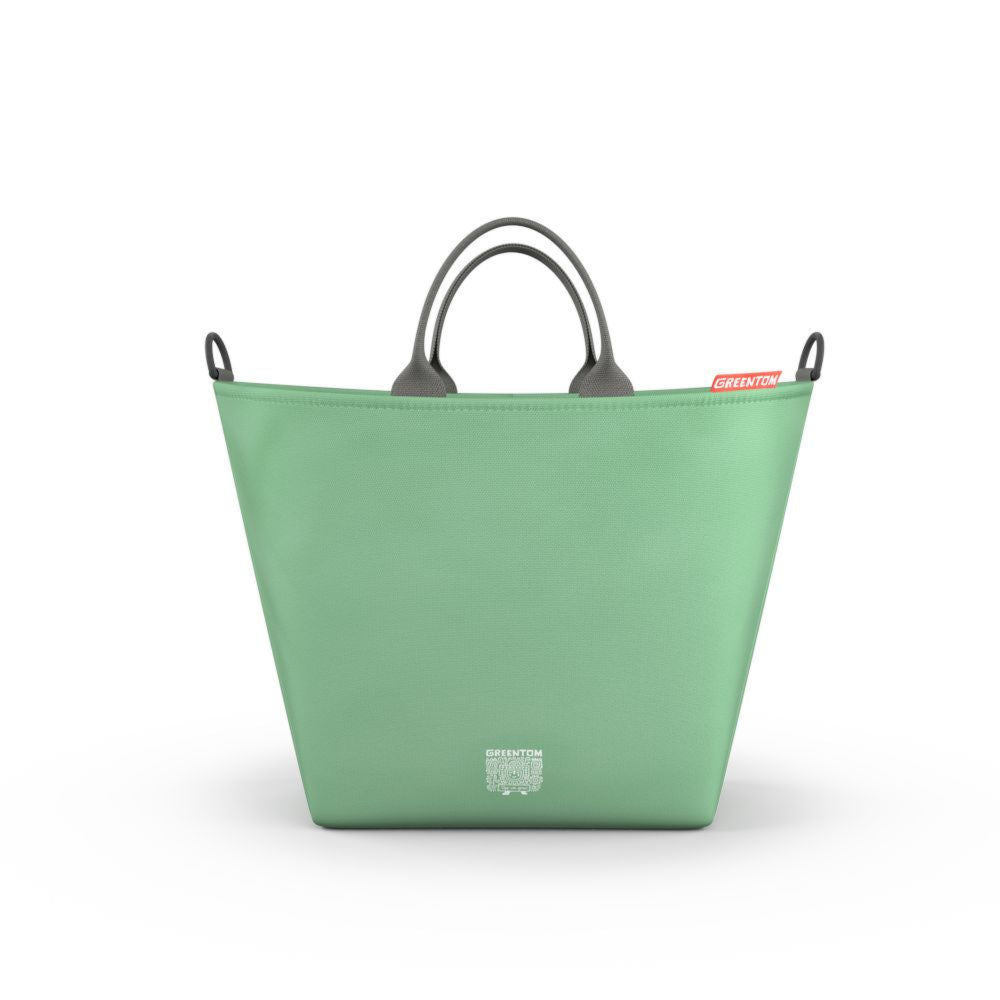 Ekologiczna torba do wózka Greentom Shopping Bag Mint na zakupy i na ramię, pojemna i funkcjonalna, 100% z recyklingu.