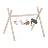 Figurki zwierząt Childhome Tipi, 4 urocze zwierzątka z filcu do zawieszenia, idealne dla dzieci.