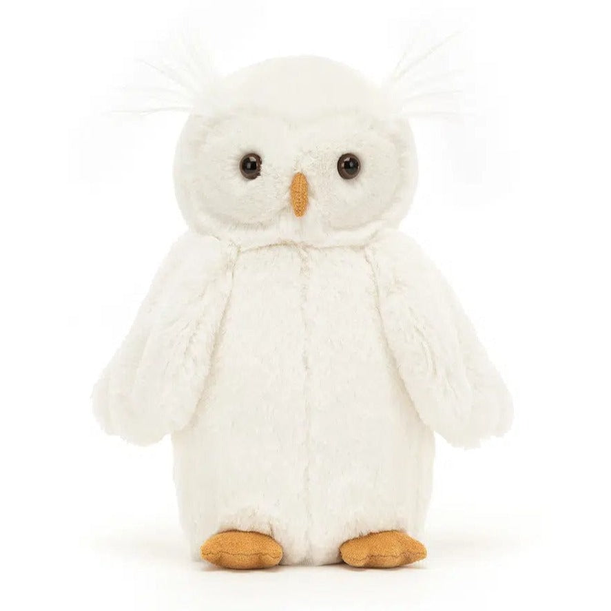 Pluszowa maskotka Sowa Jellycat Bashful Owl 24 cm, wyjątkowo miękka i puszysta, idealna dla dzieci.