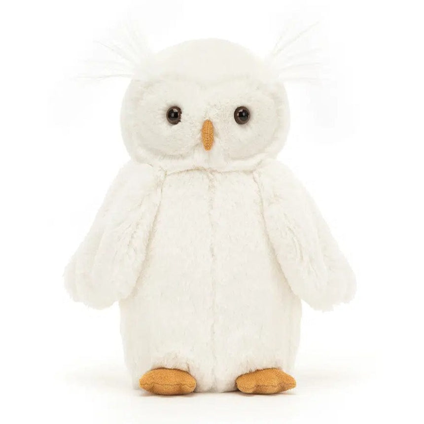 Pluszowa maskotka Sowa Jellycat Bashful Owl 24 cm, wyjątkowo miękka i puszysta, idealna dla dzieci.