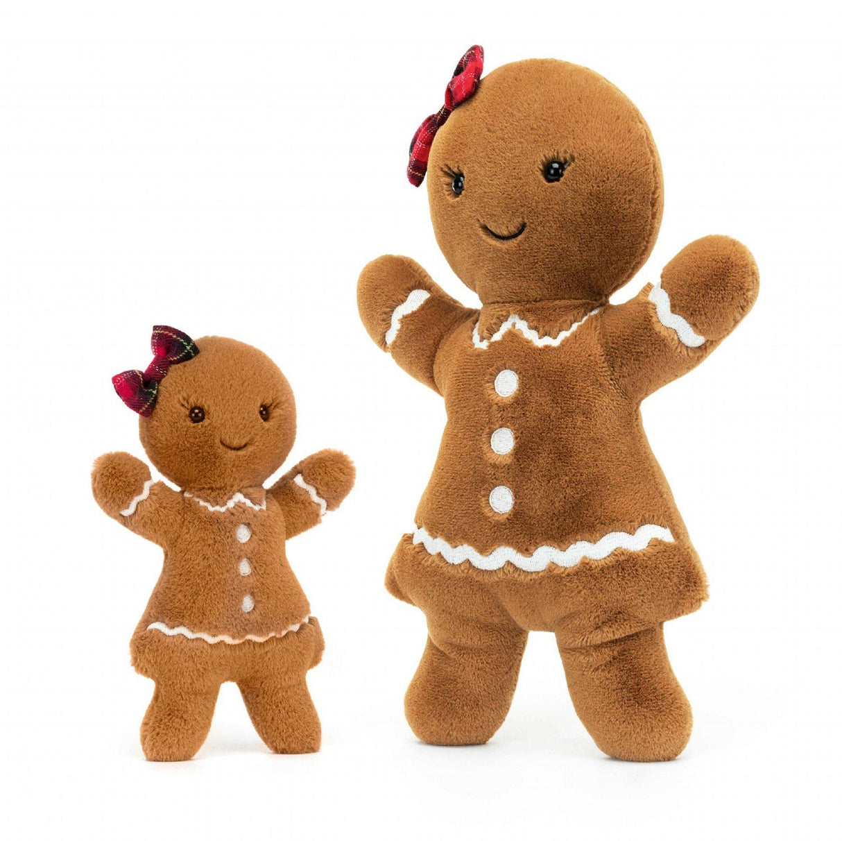 Pierniczek maskotka Jellycat Jolly Gingerbread Ruby, świąteczna dekoracja DIY, idealny prezent pod choinkę, uśmiechnięta przytulanka.