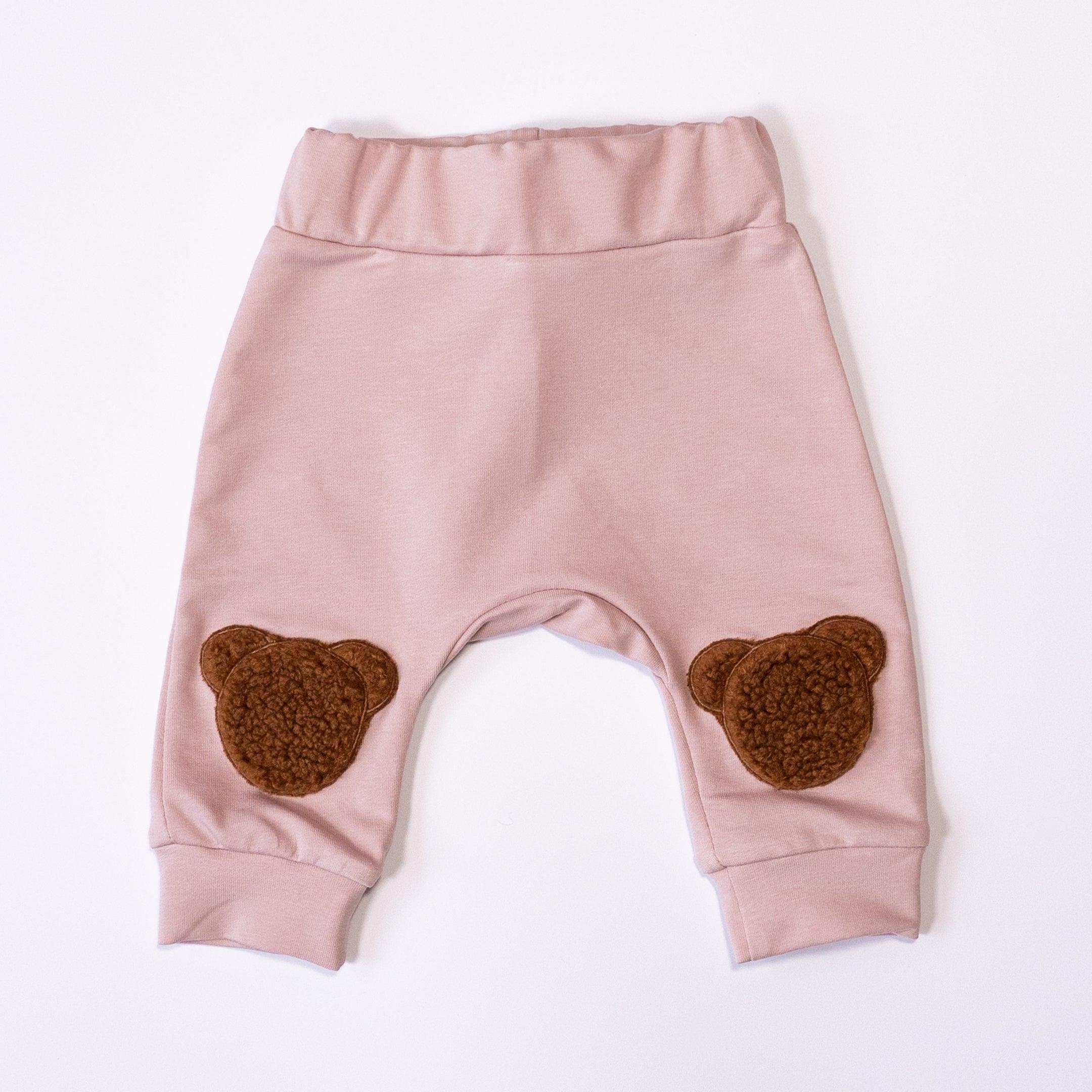 Kidealo: spodnie dresowe miś Teddy Bear różowe