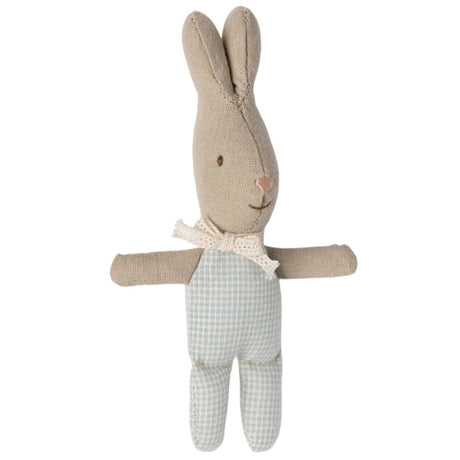 Maskotka Pluszak Maileg My Rabbit Check 11 cm, klasyczny króliczek z bawełny i lnu, idealny do zabawy i usypiania.