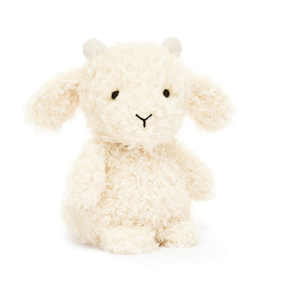 Pluszowa Maskotka Jellycat Little Goat, bezpieczna i miękka kózka do przytulania, idealna dla najmłodszych.