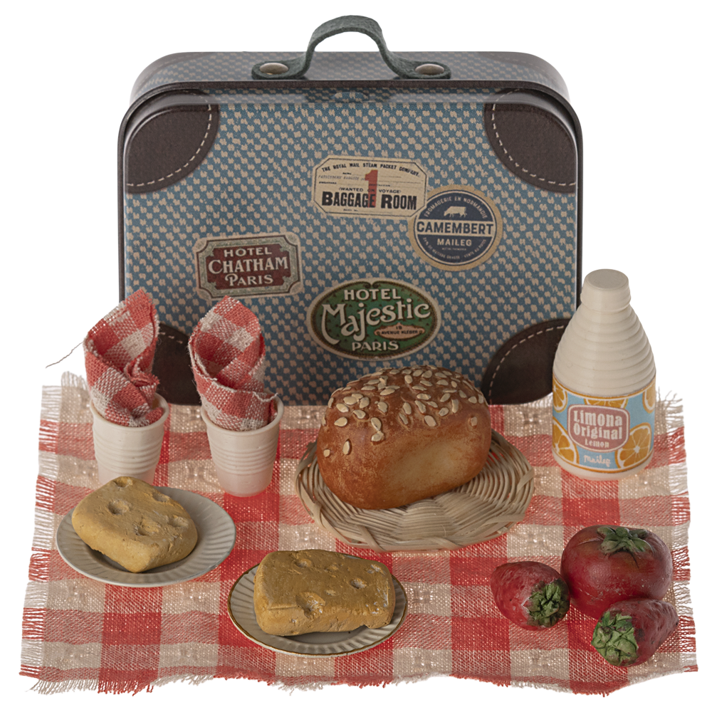 Zestaw piknikowy dla myszek mini walizka Maileg Picnic Set