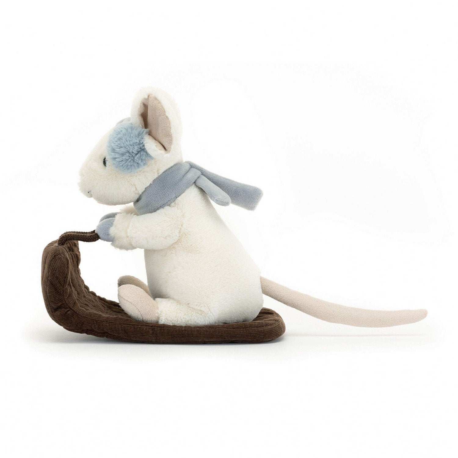 Jellycat: maskotka wesoła myszka na sankach 18 cm