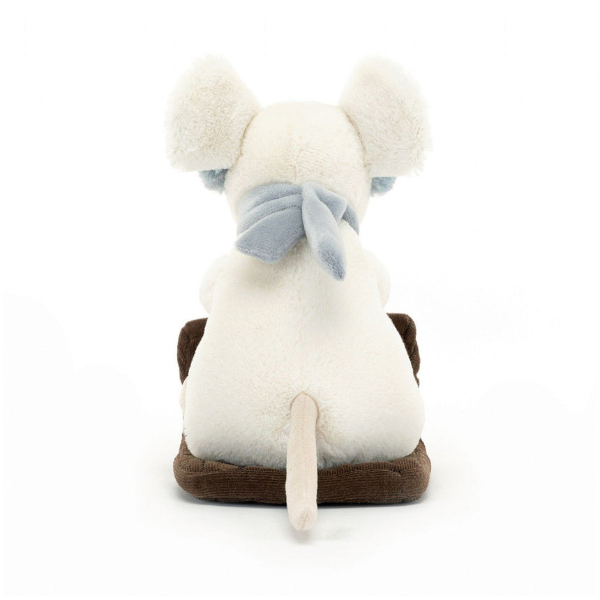 Jellycat: maskotka wesoła myszka na sankach 18 cm