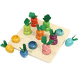 Tablica manipulacyjna dla dzieci Masterkidz z warzywami, puzzle drewniane do nauki liczb i kolorów, Montessori.