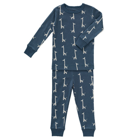 Piżama bawełniana Fresk Żyrafa dla dzieci, organiczna bawełna GOTS, wygodna i przyjazna dla skóry, wzór żyrafy, 4-latek.