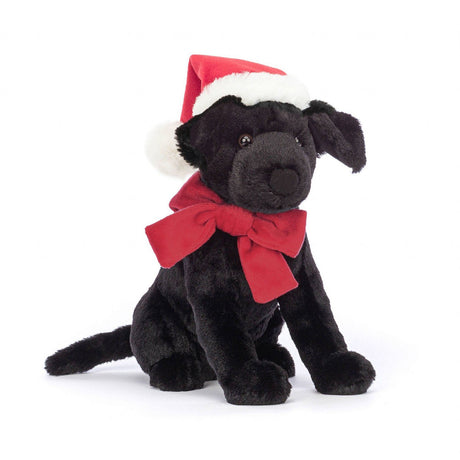 Maskotka Piesek Jellycat Winter Warmer Pippa Labrador Pluszowy 22 cm w świątecznym ubranku Św. Mikołaja
