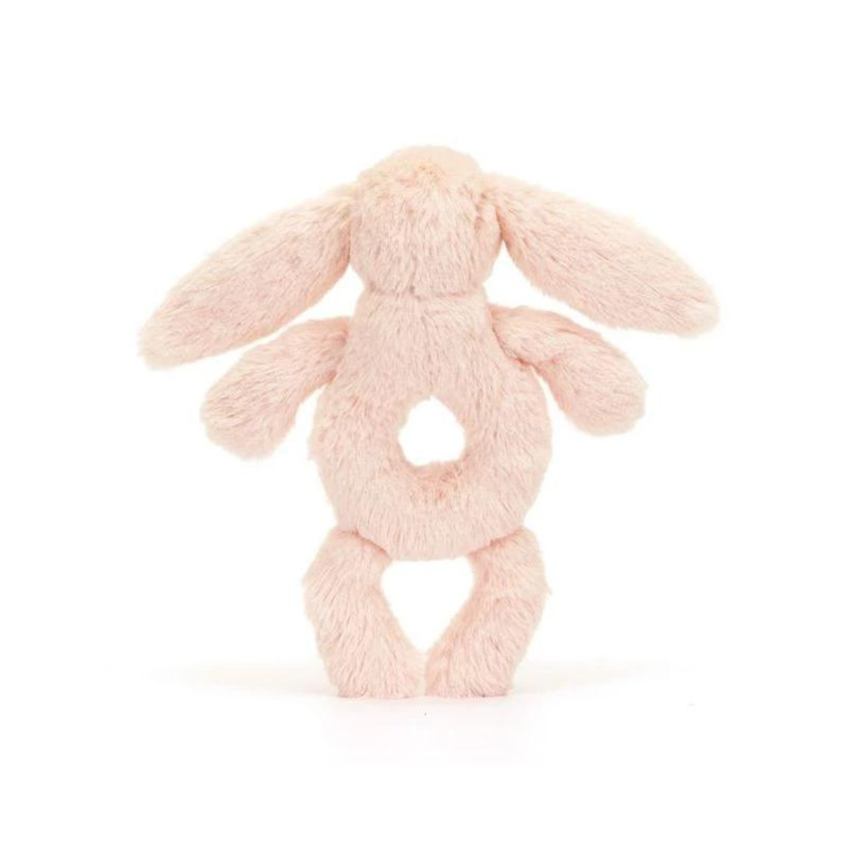 Jellycat: grzechotka króliczek pudrowy róż Bashful Bunny Ring Rattle 18 cm