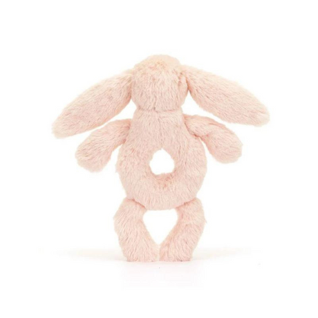 Grzechotka Jellycat Bashful Bunny Ring Rattle pudrowy róż 18 cm