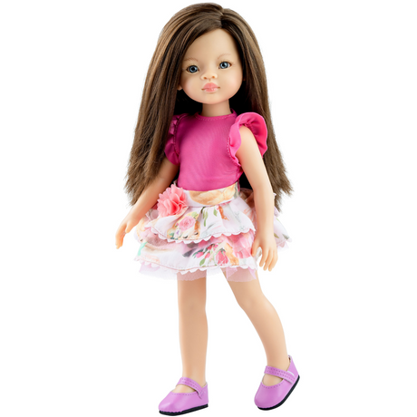 Hiszpańska lalka Paola Reina 32 cm, wykonana ręcznie, bobas do zabawy, przebierania i czesania, idealna dla dziewczynek.