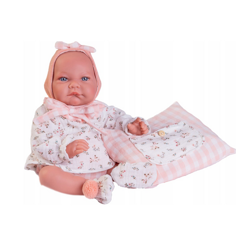 Lalka Antonio Juan Recien 33341, ręcznie wykonana w Hiszpanii, idealna zabawka dla dziewczynek, miękka i bezpieczna.