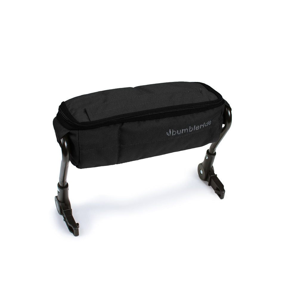 Organizer do wózka Bumbleride Snack Pack 2020 Matte Black Indie Twin, torba organizer w kolorze czarnym, idealny na dłuższe spacery.