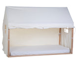 Biały pokrowiec do tipi Childhome 90x200 cm, zapewniający komfort i świeży wygląd pokoju dziecka, wykonany z bawełny.