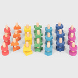Śruby Tickit Rainbow Wooden Nuts Bolts 21 el