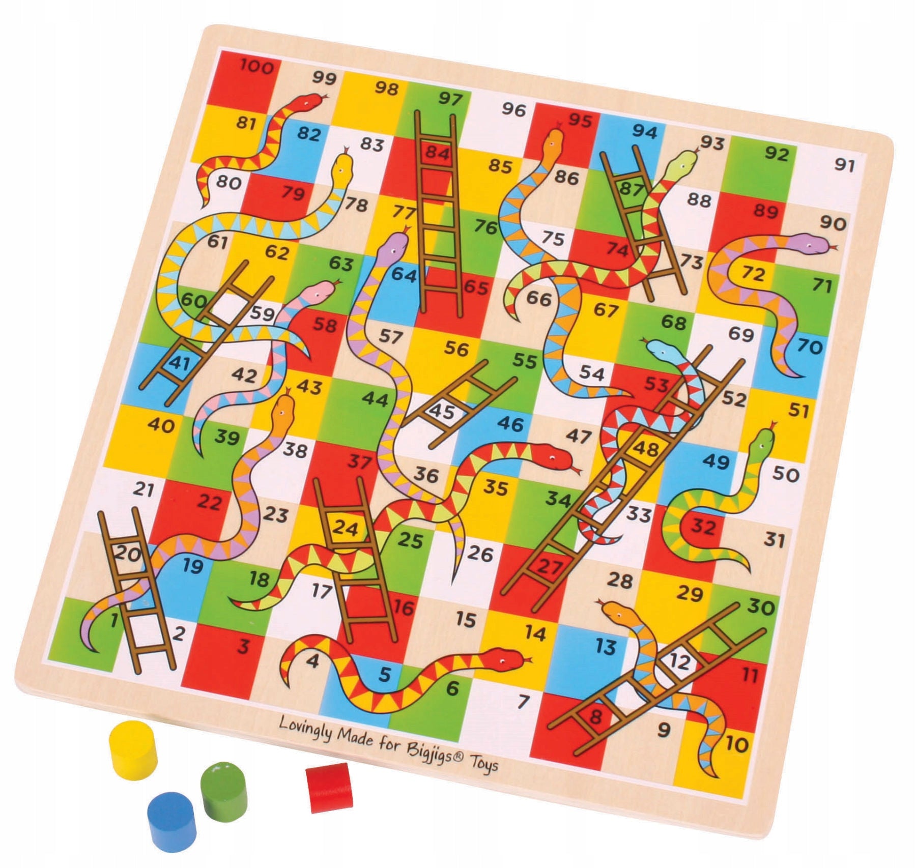 Bigjigs Toys: classic board game snakes and ladders