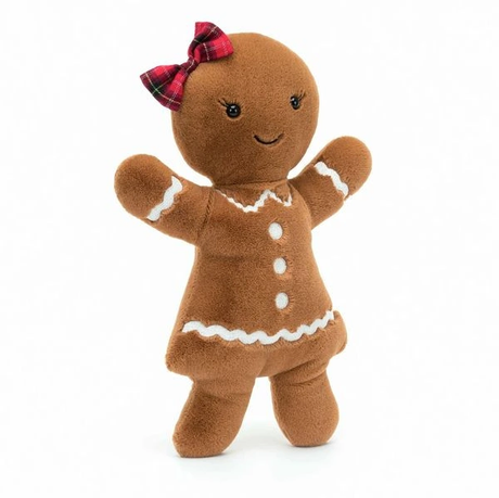 Jellycat: Cookie de Navidad de mascota Jolly Gingerbread Ruby 33 cm