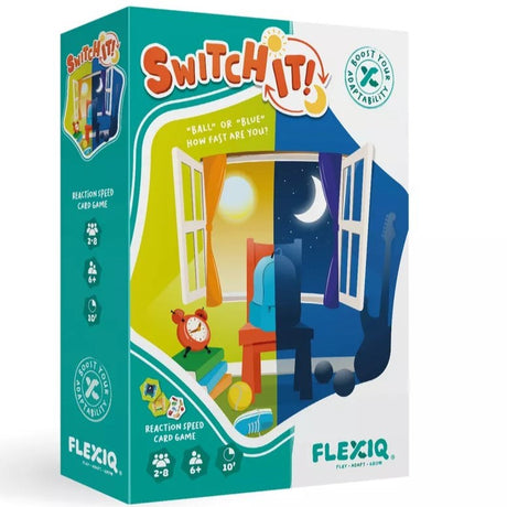 Flexiq Switch It: unikalne karty do gry rozwijające percepcję i reakcję. Idealne gry karciane dla rodzin.