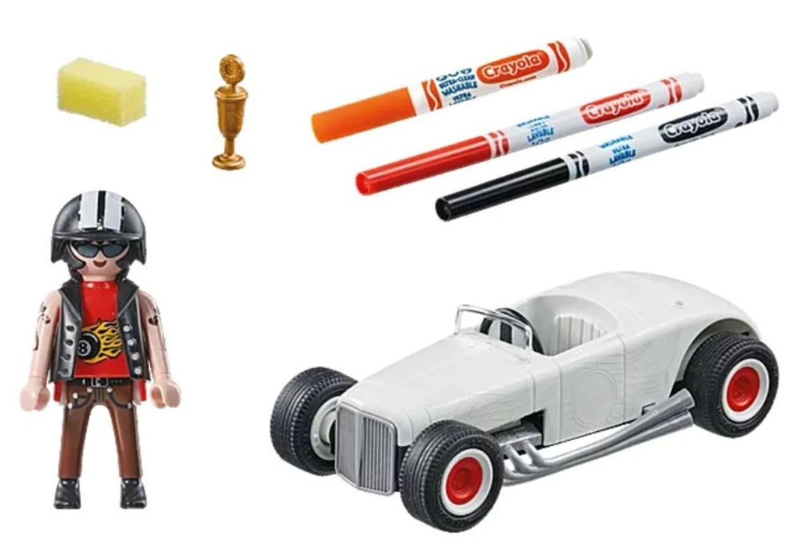 Playmobil: auto hot rod Color Playmobil x Crayola