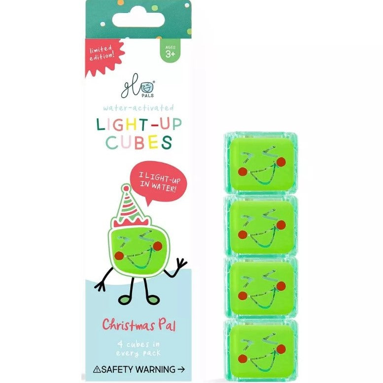 Glo друзі: світиться сенсорні кубики для кубиків освітлення води різдвяне видання