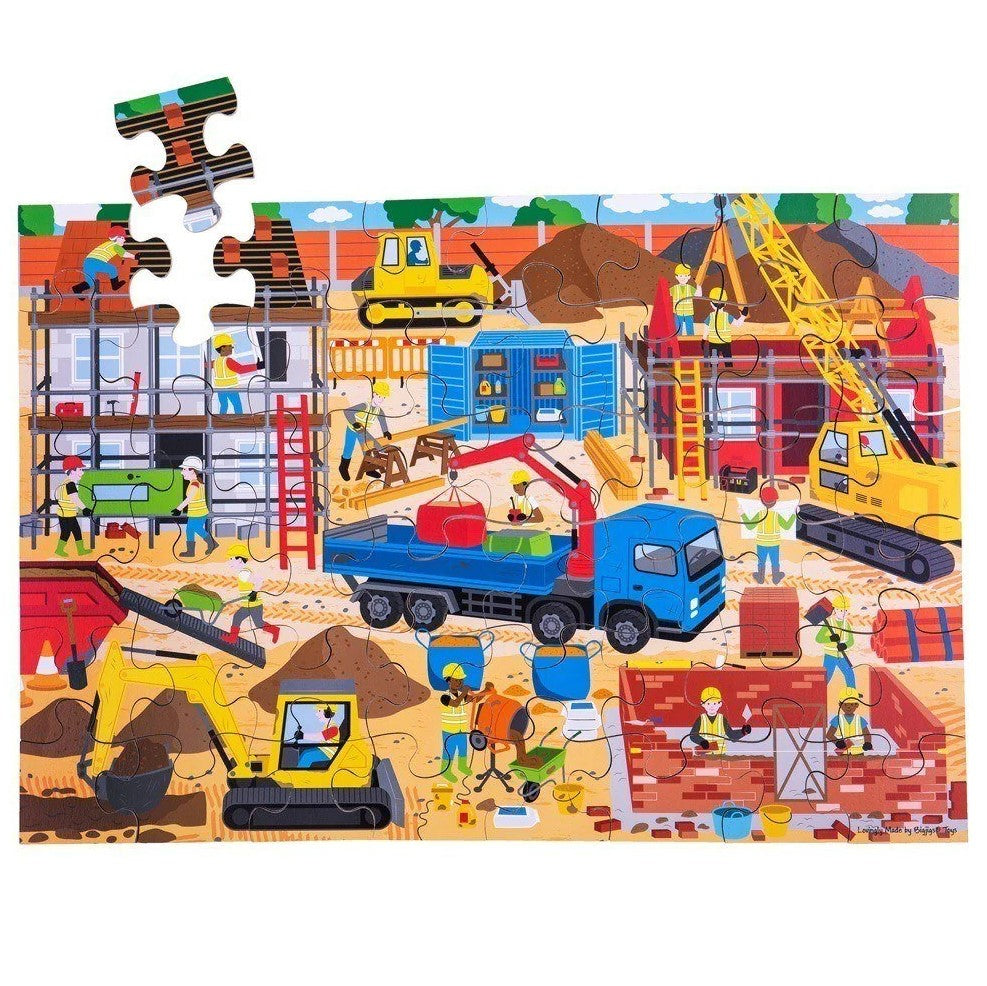 Bigjigs Toys: puzzle plac budowy Construction Floor Puzzle