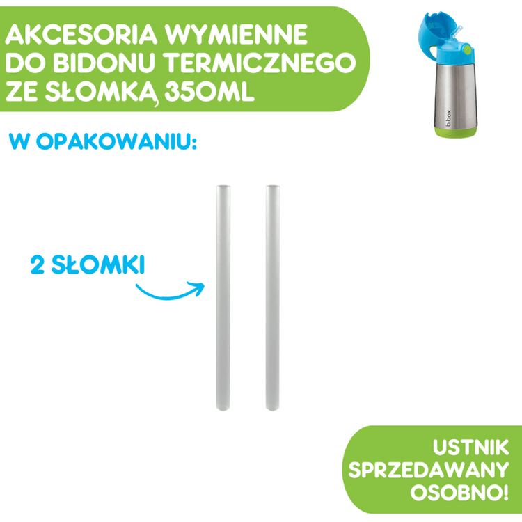 b.box: wymienne słomki do termobutelki 350 ml 2-pack - Noski Noski