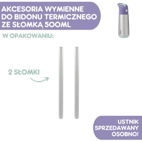 b.box: wymienne słomki do termobutelki 500 ml 2-pack - Noski Noski
