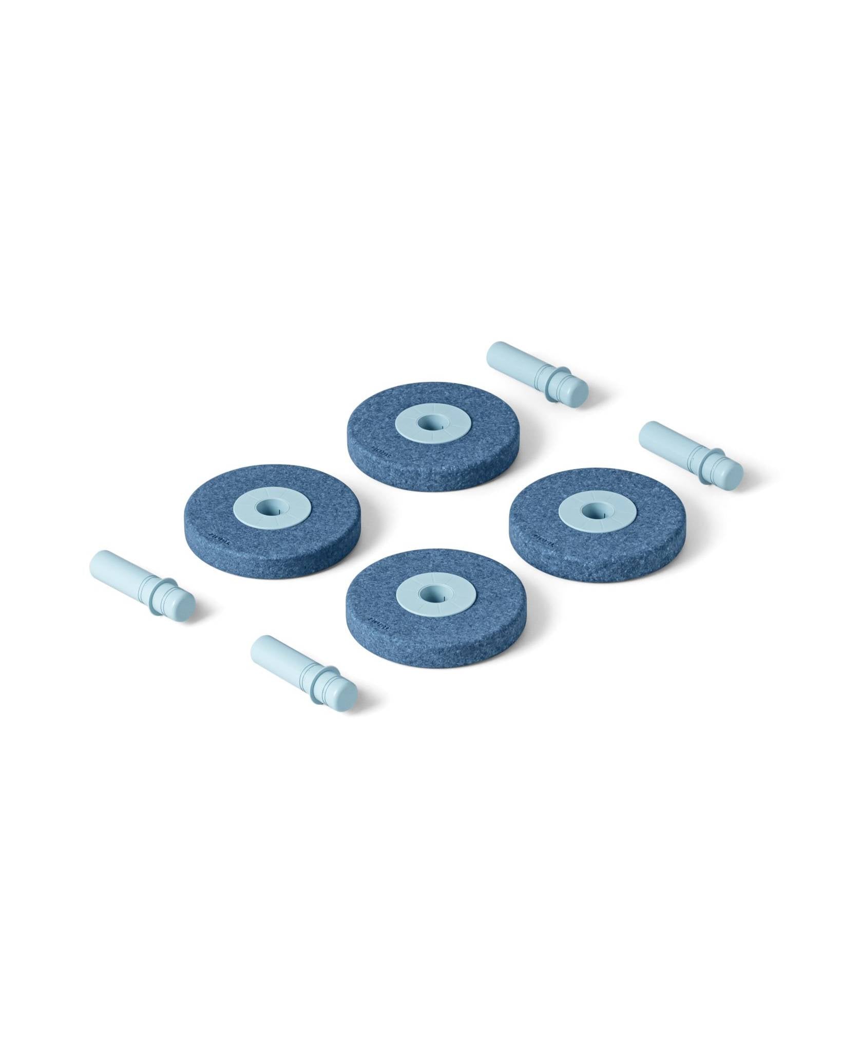 Module - a set of 4 foam wheels, blue