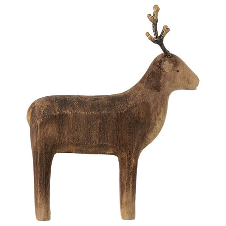 Ozdoby świąteczne Maileg Renifer Small 16 cm, urocza drewniana figurka, idealna dekoracja świąteczna do Twojego domu.