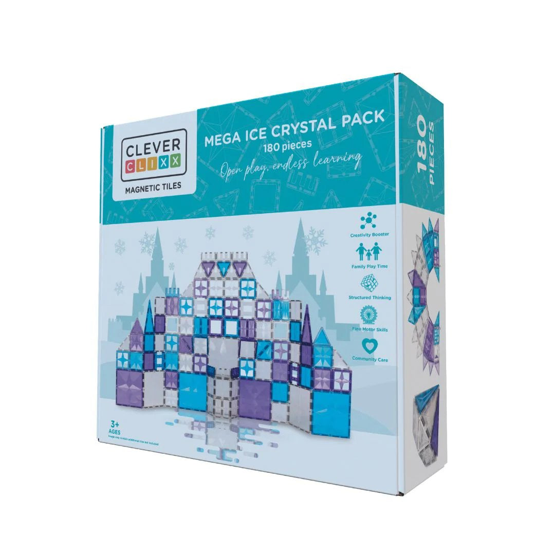 Cleverclixx - Klocki magnetyczne Mega Ice Crystal Pack - 180 el.