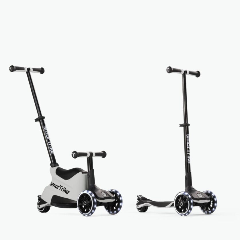 Smarttrike - 4in1 Xtende Scoter + Ride -on - cooler grauer Roller