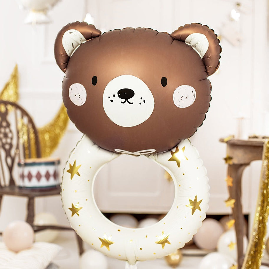 PartyDeco: Ratchet de oso de globo de foil 88 cm