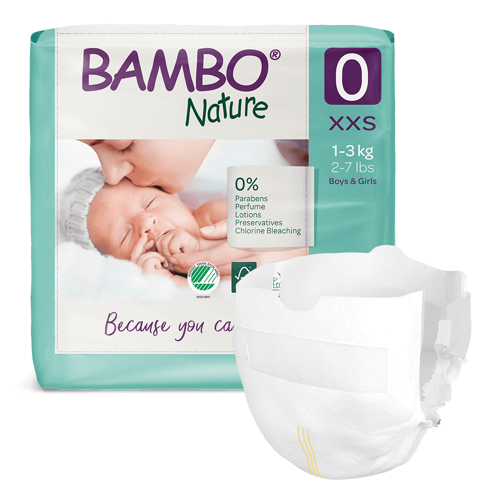 Bambo Nature: pieluchy jednorazowe Premature 0 XXS 1-3 kg 24 szt. - Noski Noski