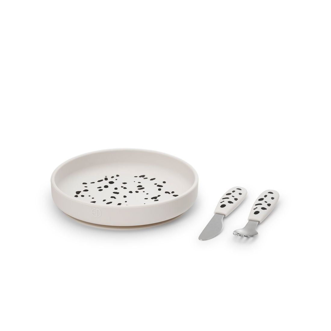 Elodie Details - silicone set - plate and cutlery - Dalmatian Dots