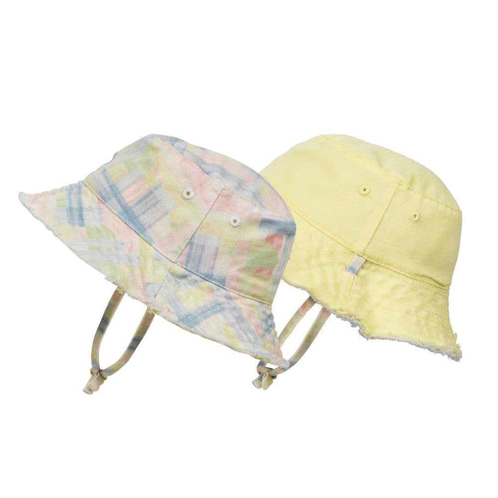 Dwustronny kapelusz dla dzieci Elodie Details Bucket Hat Pastel Braids, ochrona SPF 30, idealny na lato i wakacje.