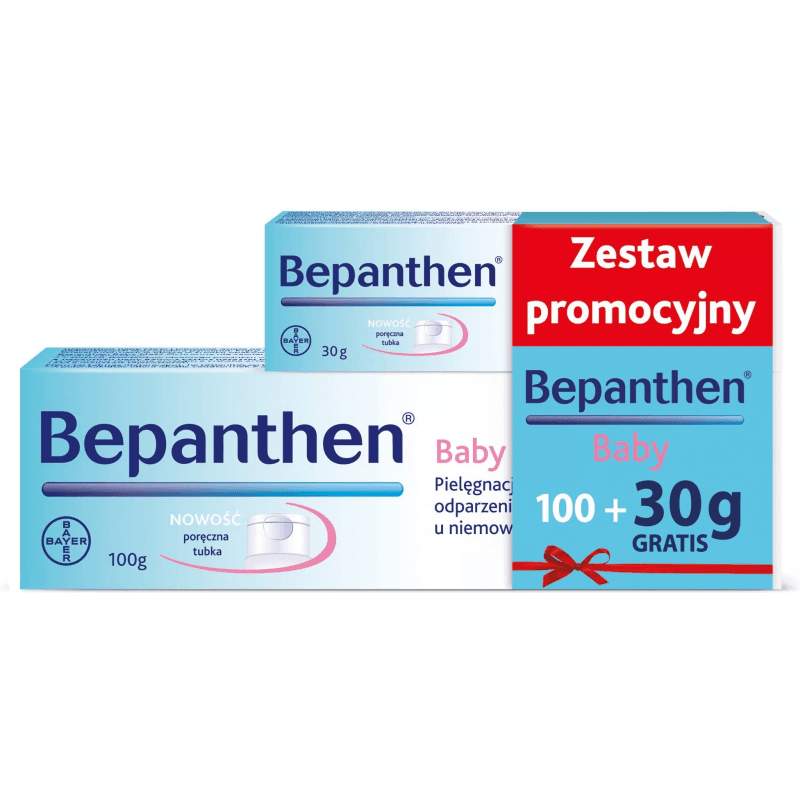 Bepanthen: maść ochronna dla dzieci zestaw Bepanthen Baby 100 g + 30 g - Noski Noski