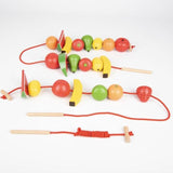 TickiT: drewniana nawlekanka owoce Wooden Lacing Fruits 24 el.