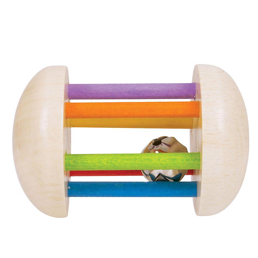 Bigjigs Toys: drewniany roller Rainbow Rattle - Noski Noski