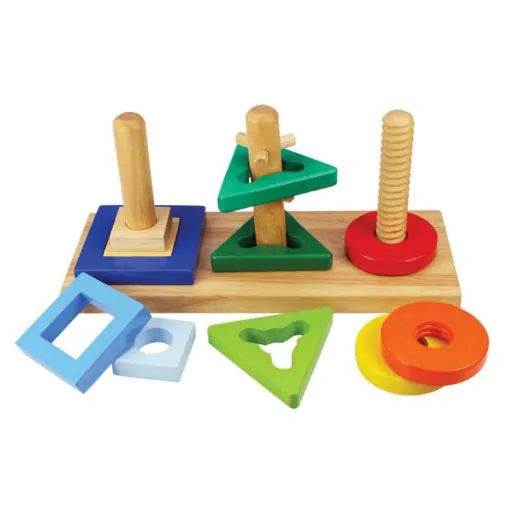 Bigjigs Toys: drewniany sorter kształty Twist and Turn Puzzle - Noski Noski