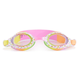 Okulary do pływania dla dzieci Bling2o Aqua2ude Fioletowa Gwiazdka, przeciwmgielne szkła UV, silikonowy nosek, pastelowe kolory.