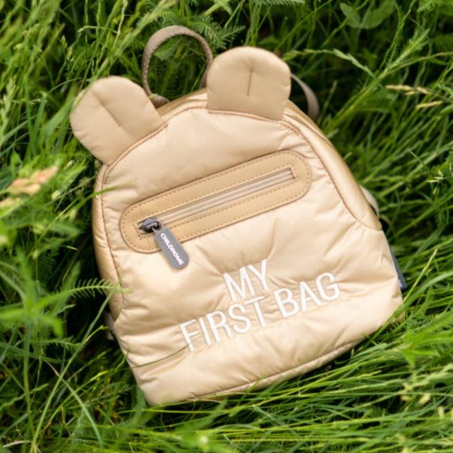 Childhome: mini plecak pikowany My First Bag Beige - Noski Noski