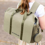 Plecak szkolny Childhome My School Bag Kanwas Khaki - wytrzymały tornister na przybory do szkoły podstawowej.