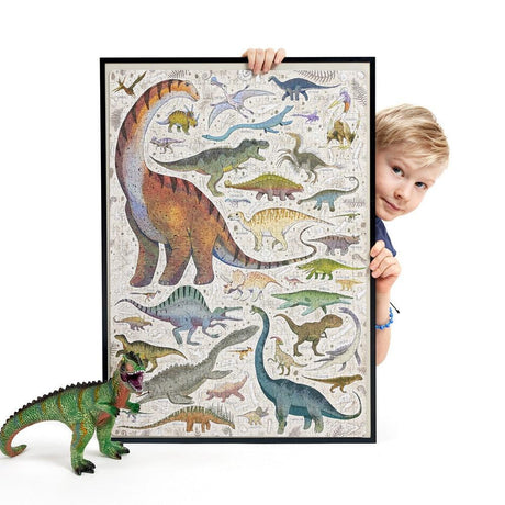 Puzzle dla dzieci Czuczu Dinozaury 500 elementów, rozwijają koncentrację, spostrzegawczość i motorykę.