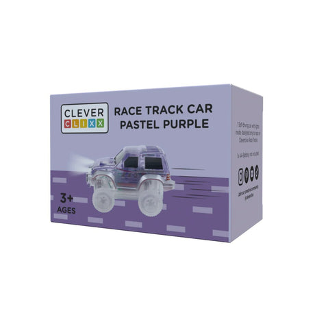 Autko na akumulator Cleverclixx Race Track Car Pastel Purple