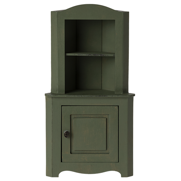 Szafka dla lalek Maileg Corner Cabinet Miniature Dark Green