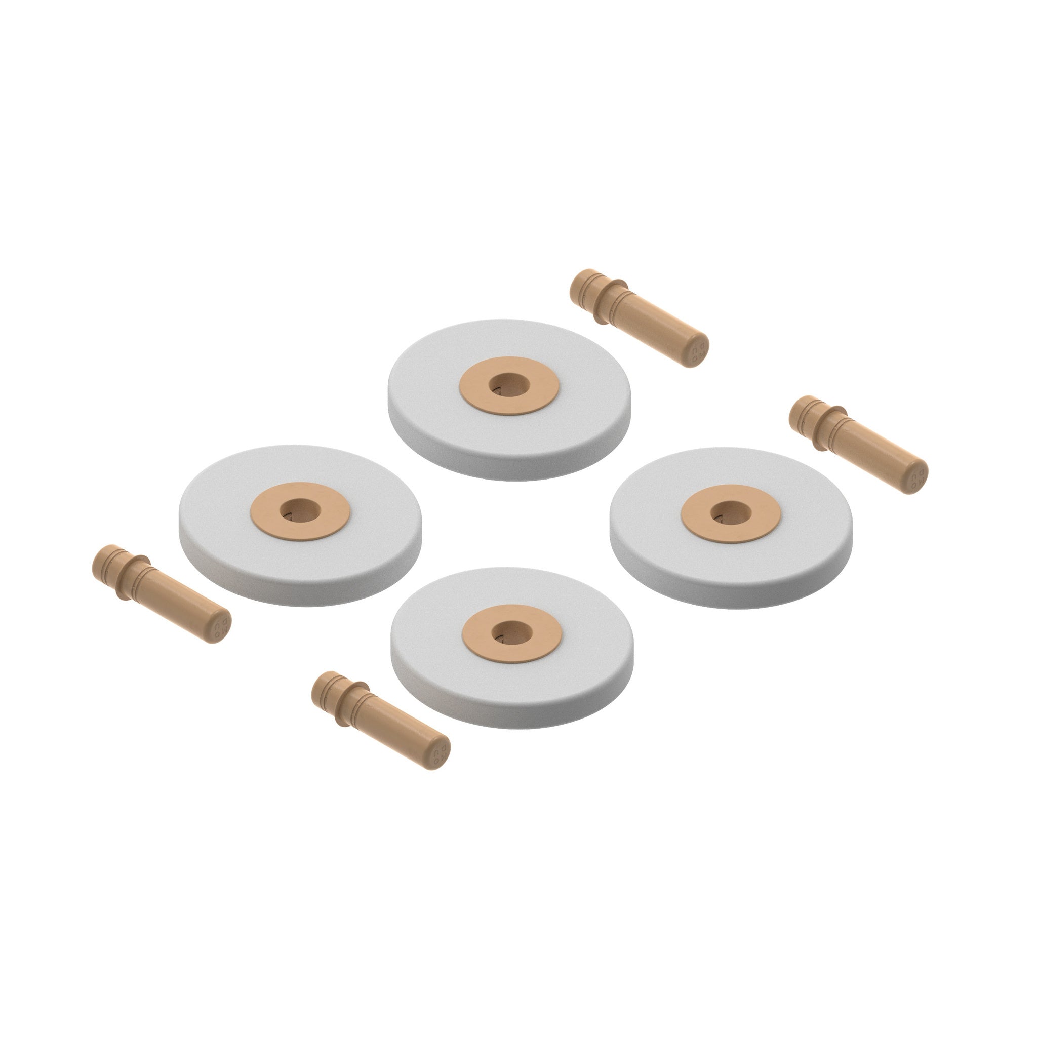 Module - a set of 4 foam wheels, caramel